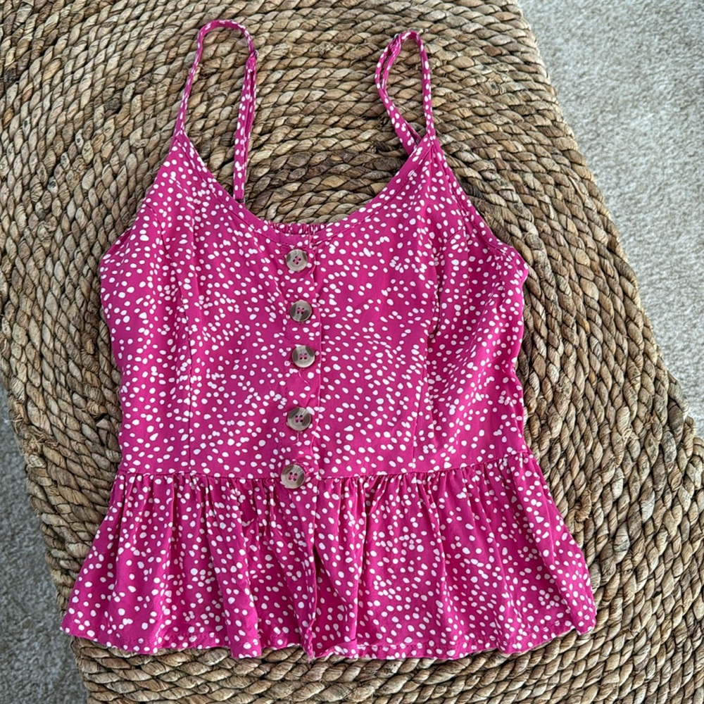 Pink Spaghetti Strap Girly Top